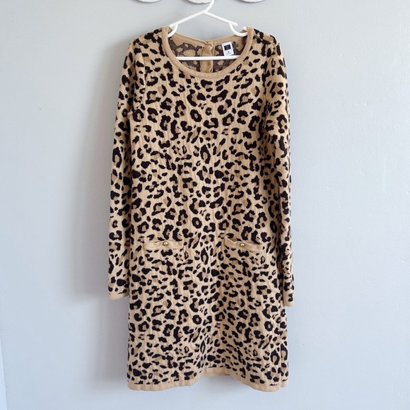 Janie and Jack Autumn Safari Leopard Dress Size 12 - Picture 2 of 4